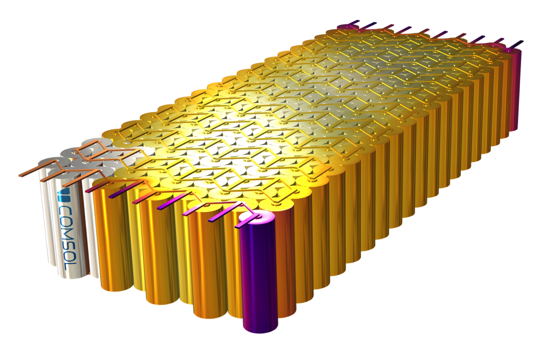 Analyzing Thermal Distribution in a Li-Ion Battery Pack | COMSOL Blog